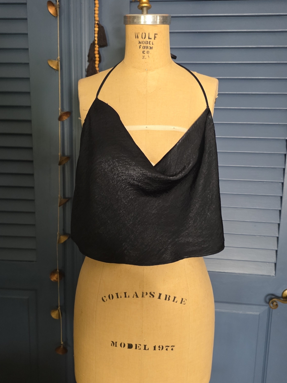 wild fable Black Satin Cowl Camisole